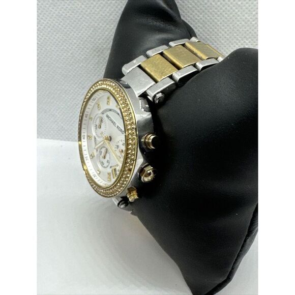 Michael Kors Parker MK5626 Womens Two-Tone Glitz Analog Dial Quartz Watch JNA414